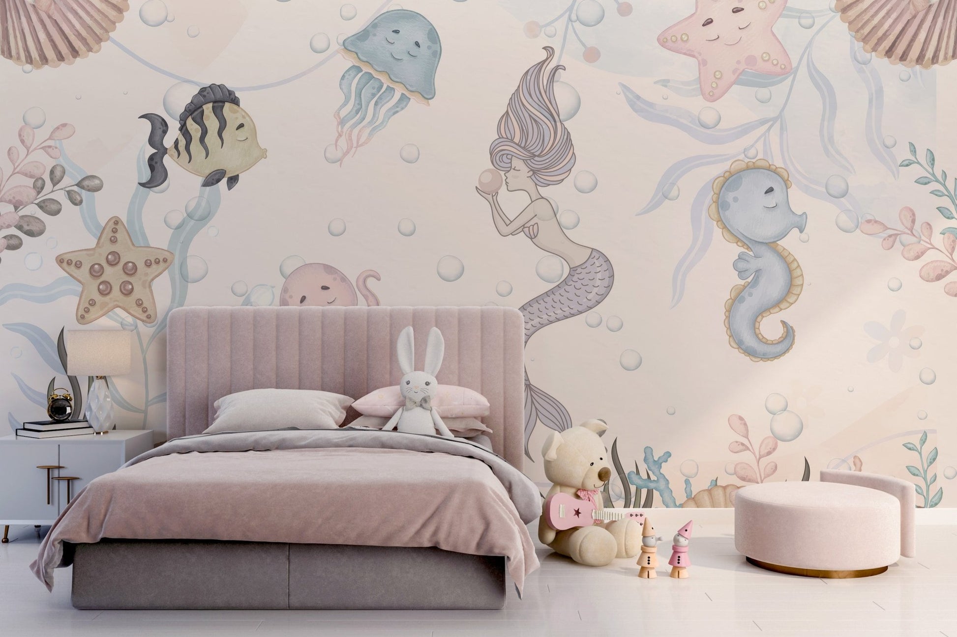 Aquatic Life Kids Wall Mural - Wallanza