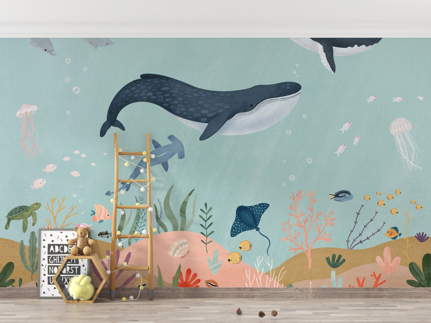 Aquatic Wonders Wallpaper Mural - Wallanza