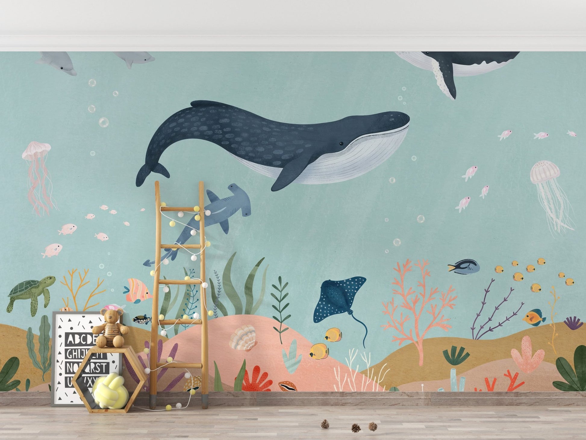 Aquatic Wonders Wallpaper Mural - Wallanza