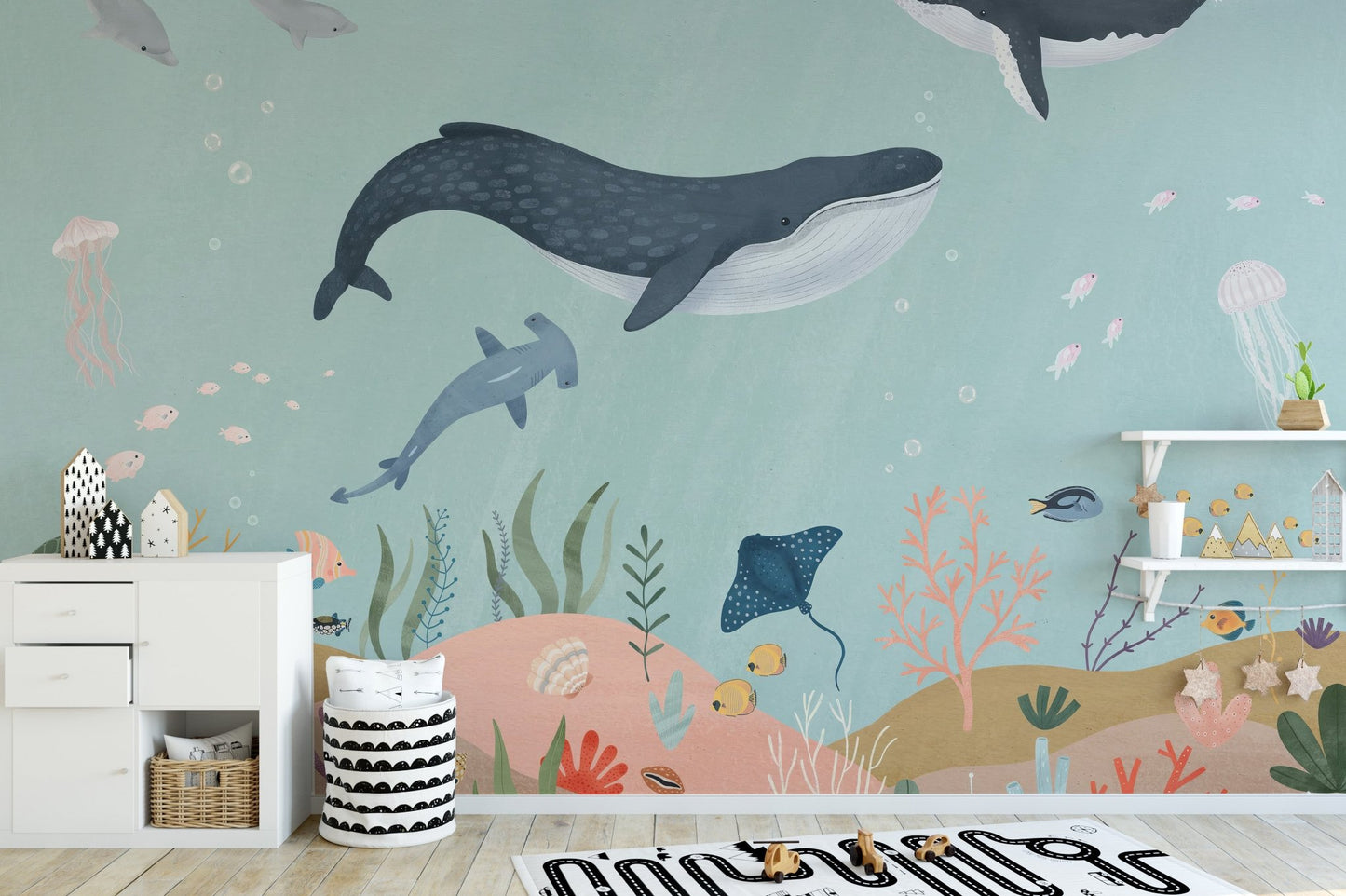 Aquatic Wonders Wallpaper Mural - Wallanza
