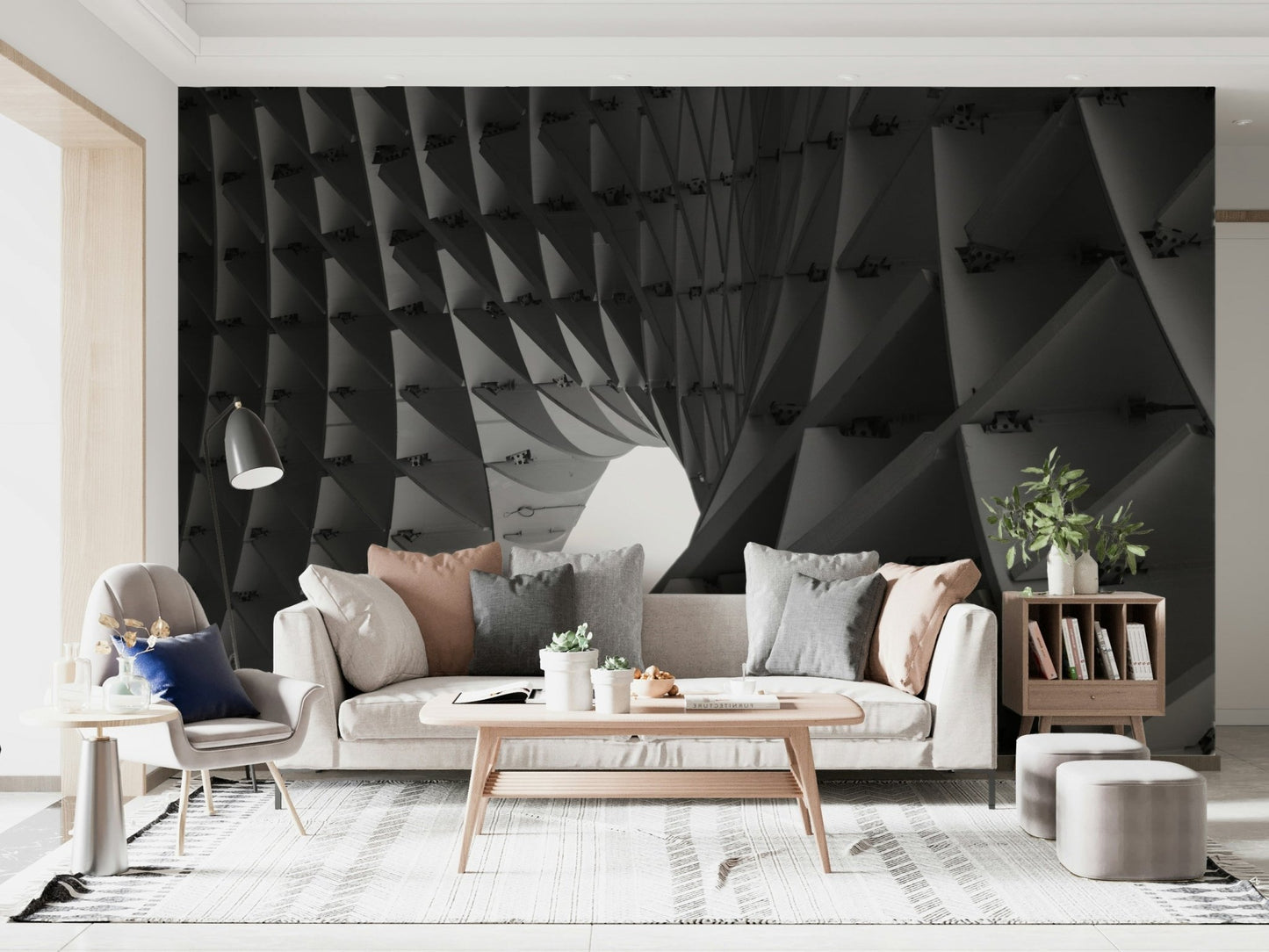 Architectural Echoes Wall Mural - Wallanza
