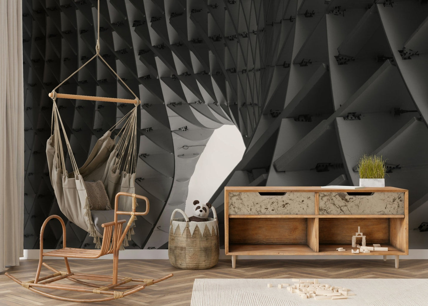 Architectural Echoes Wall Mural - Wallanza