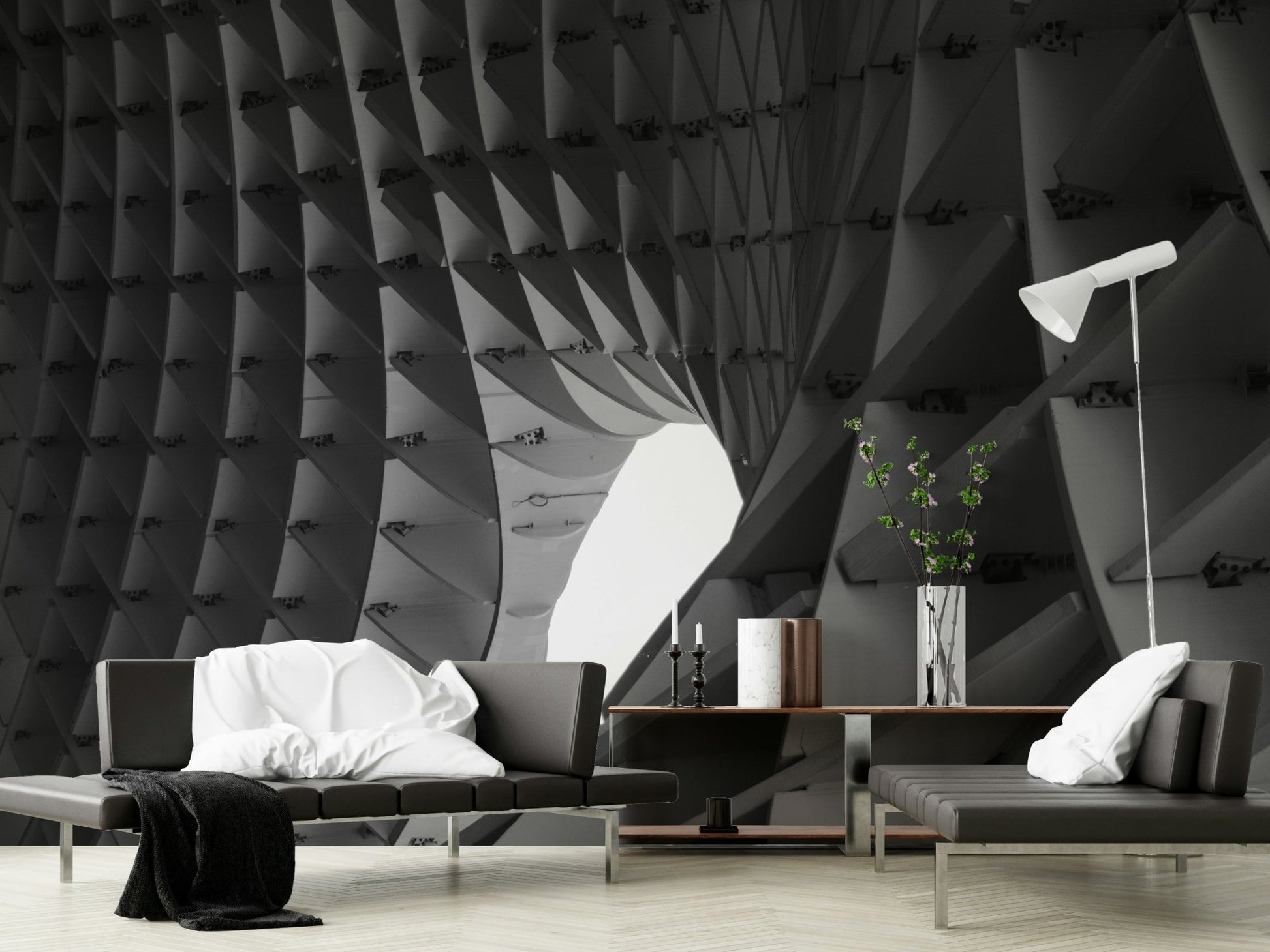 Architectural Echoes Wall Mural - Wallanza