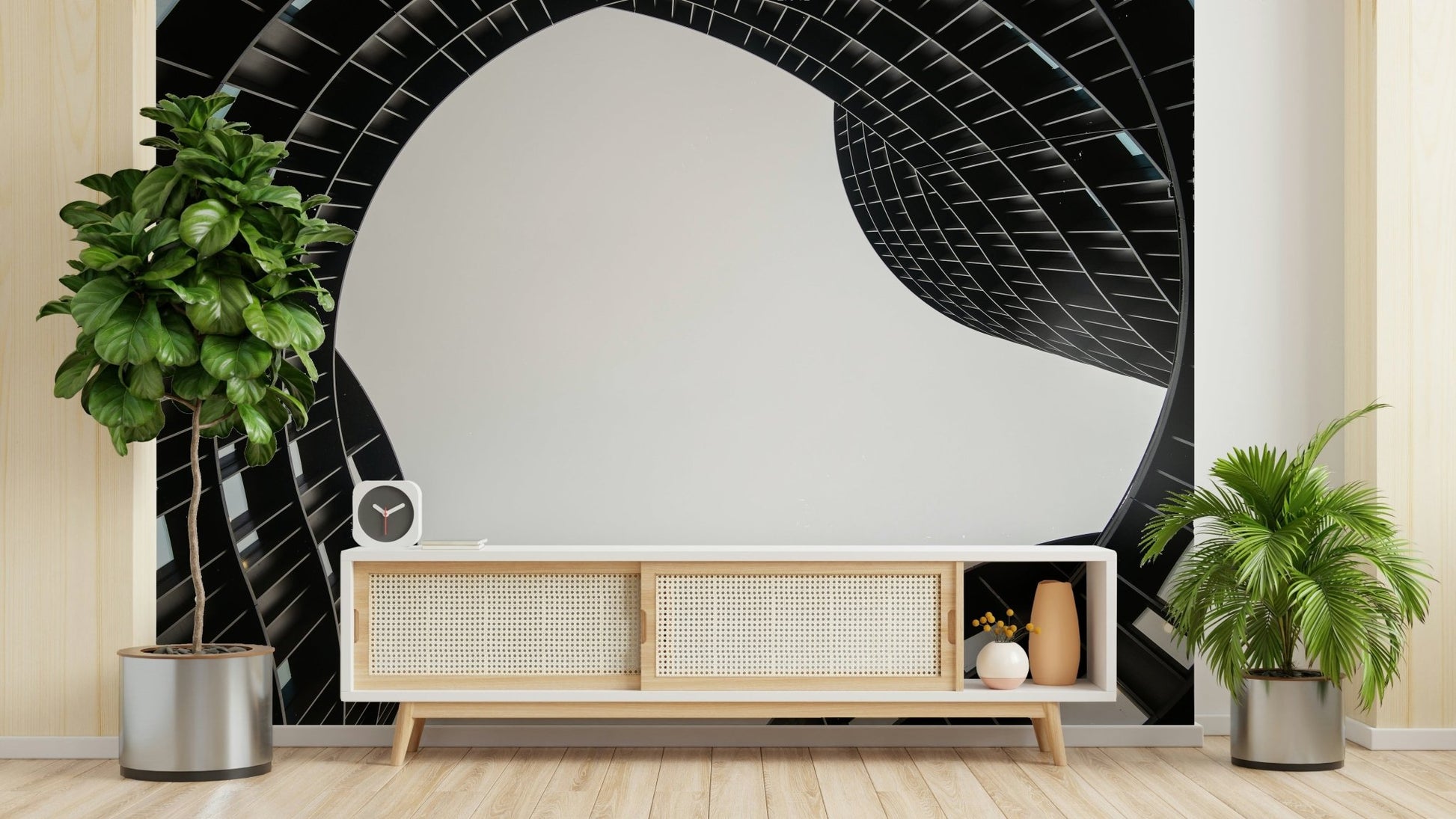 Architectural Geometry Wall Mural - Wallanza