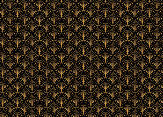 Yellow Color Art Deco Bedroom Wallpaper For Walls