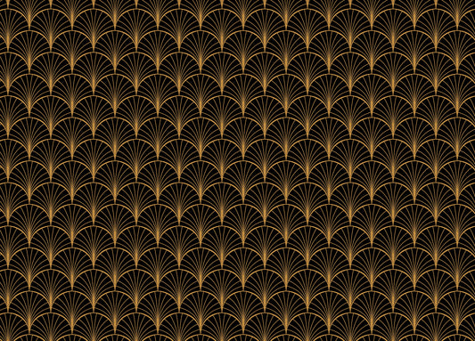 Yellow Color Art Deco Bedroom Wallpaper For Walls