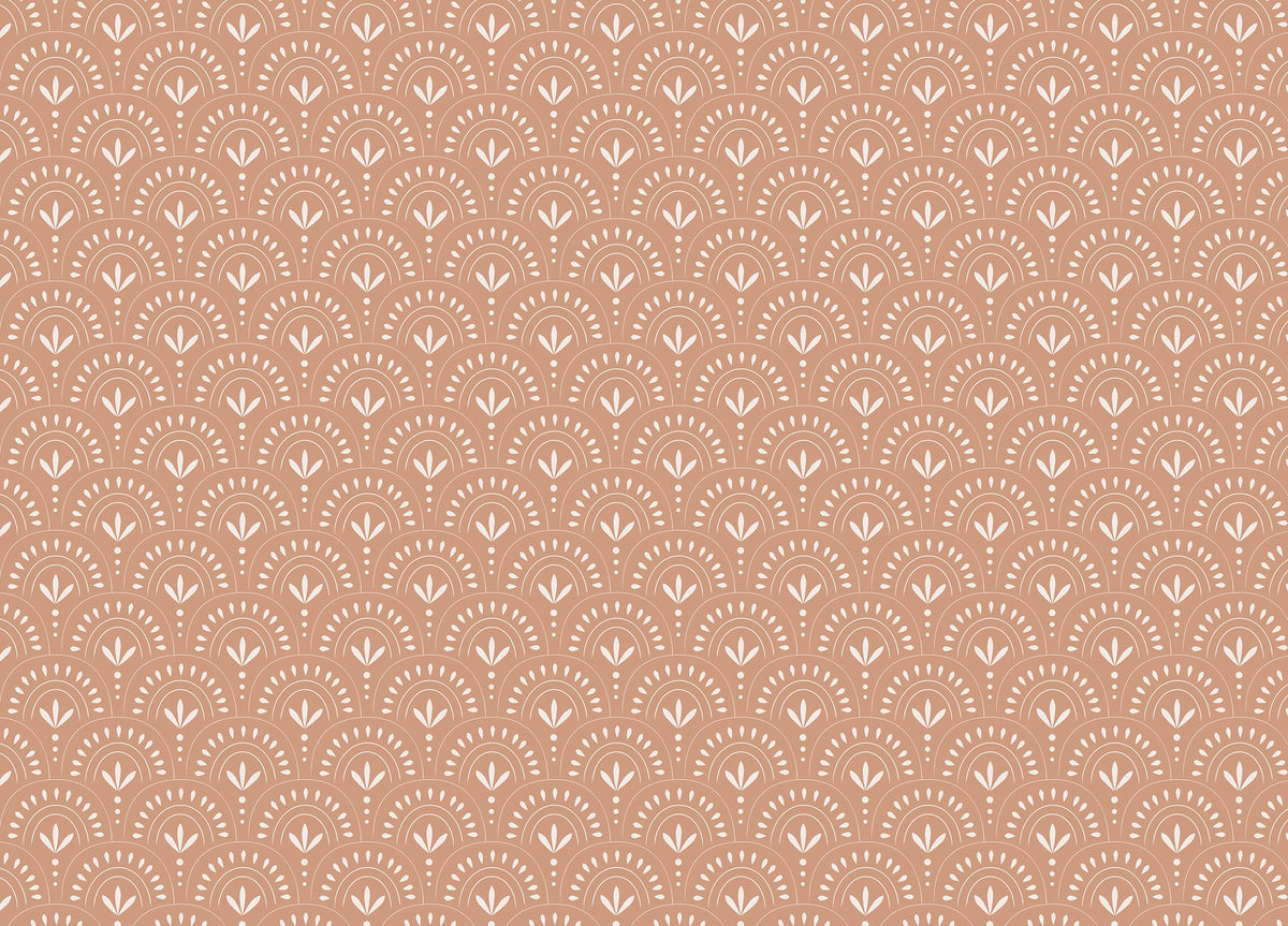 Cute Boho Seamless Pattern Arches Art Deco Wallpaper