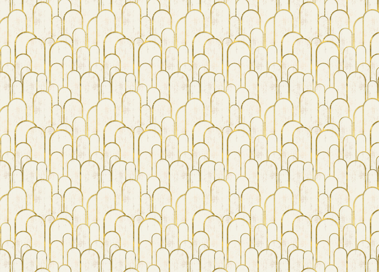 Repeat Pattern Archway Golden Art Deco Wallpaper
