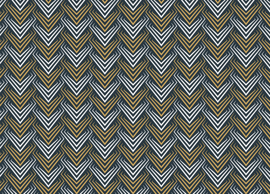 Yellow and White Vintage Abstract Art Deco Wallpaper