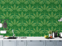 Artdeco Green Palm Wallpaper - Wallanza