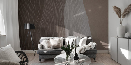 Contemporary artful wallpaper mural for a sophisticated feature wall design.
