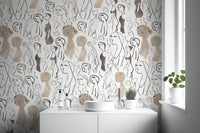Artistic Faces Wallpaper Mural - Wallanza