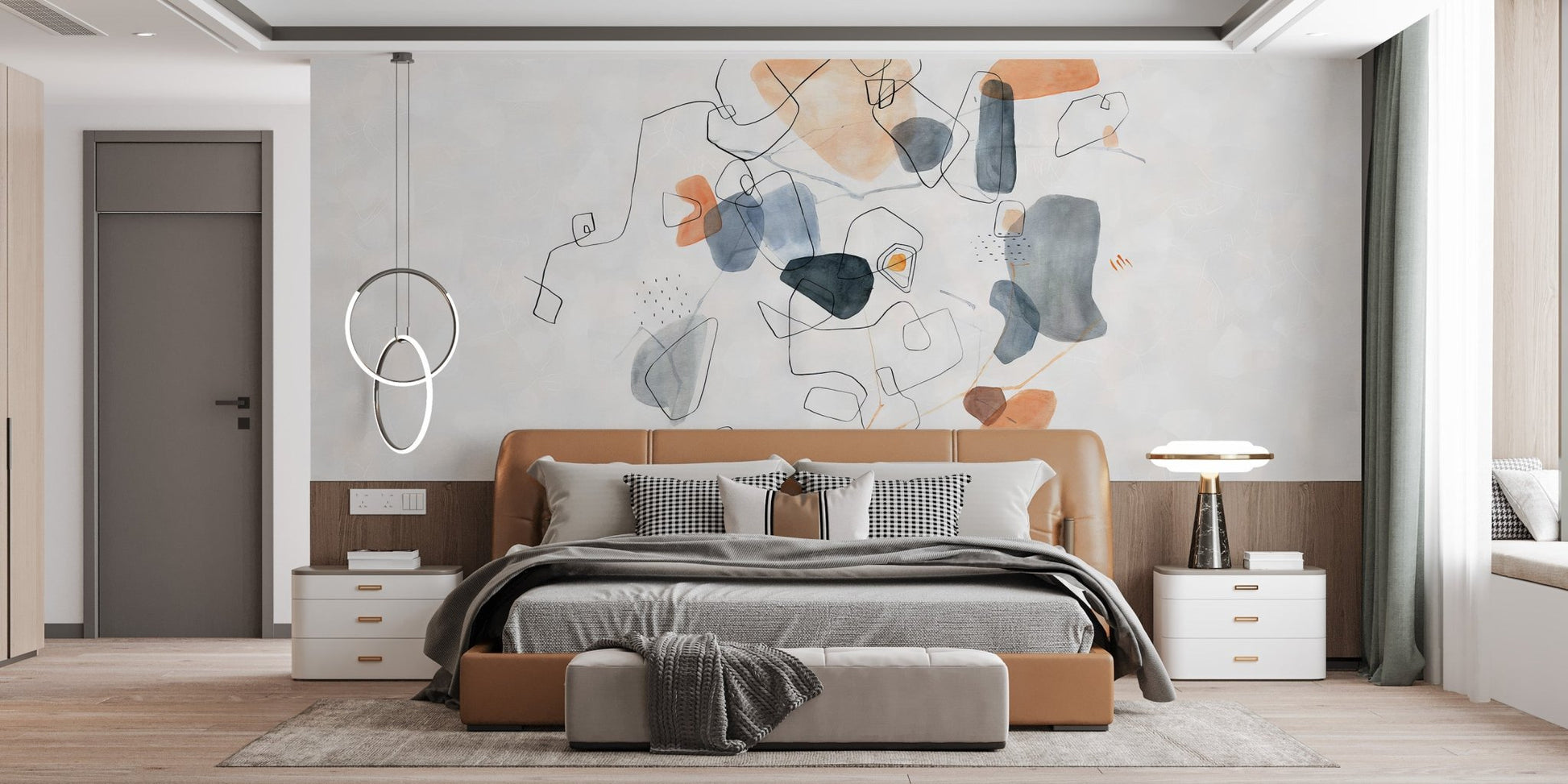 Artistic Shapes Wallpaper Mural - Wallanza