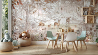 Autumn Forest Animals Wall Mural - Wallanza