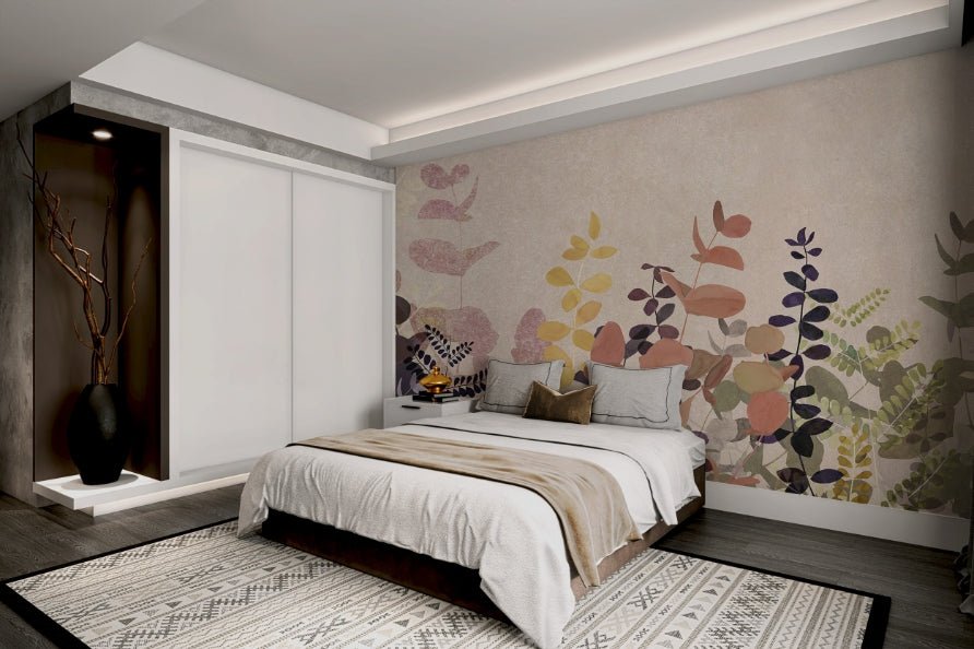 Autumn Leaves Watercolor Wallpaper Mural