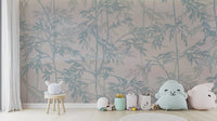 Azure Bamboo Wall Mural - Wallanza