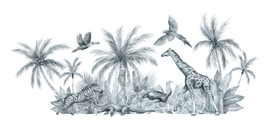 Safari Animals Sketch Wall Murals