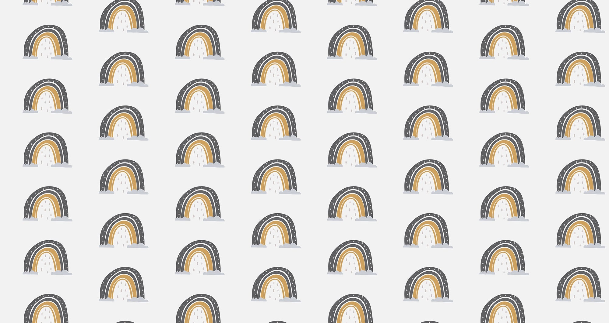 Hand Drawn Seamless Rainbow Wallpaper