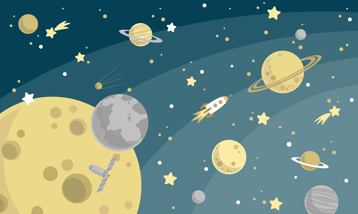 Space Adventures Planets and Stars Wall Murals