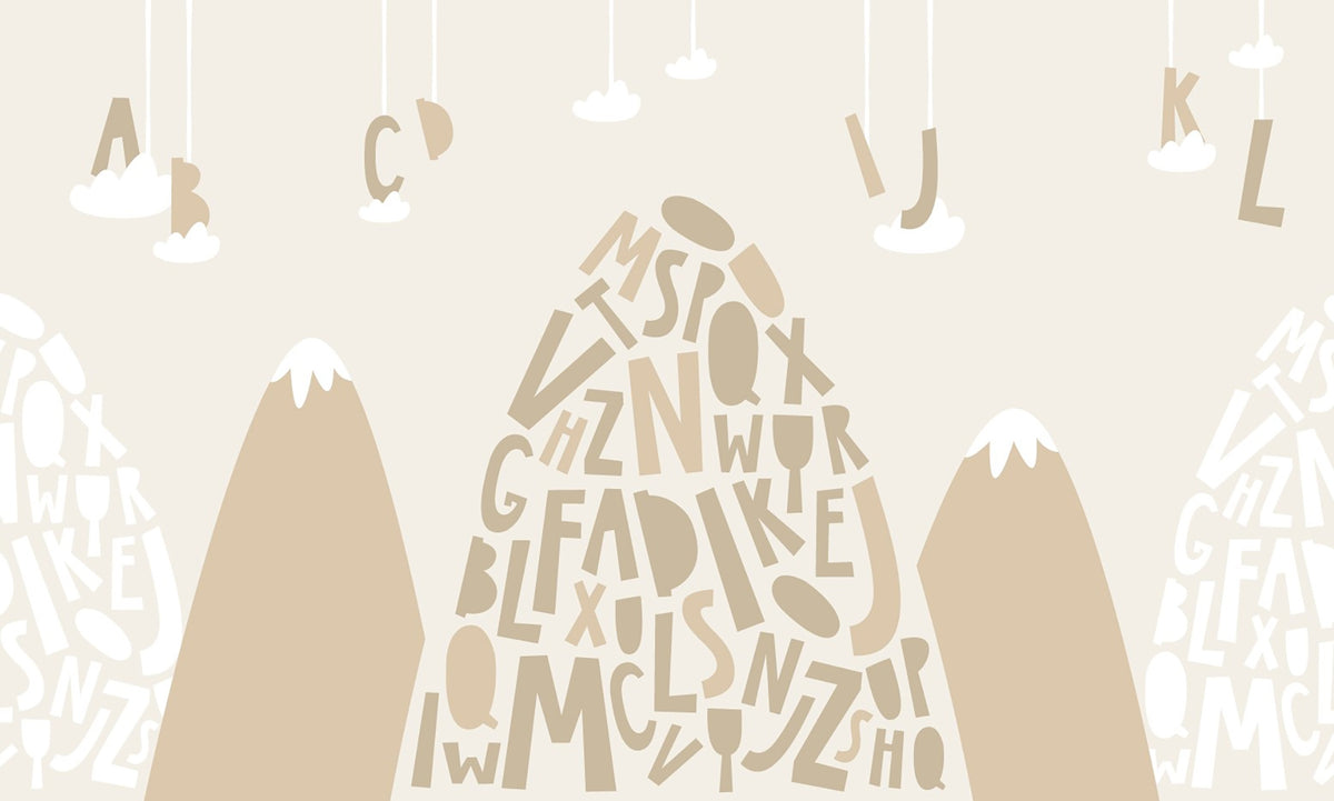 Educational Brown Mountain Peak Murals in your room