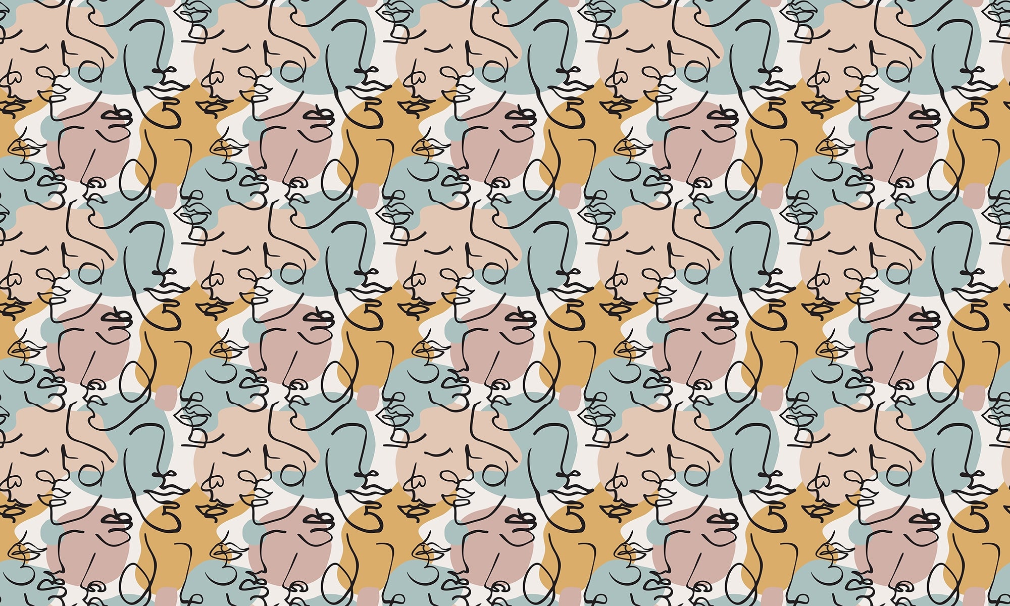 Sophisticated Line Sketch Wallpaper