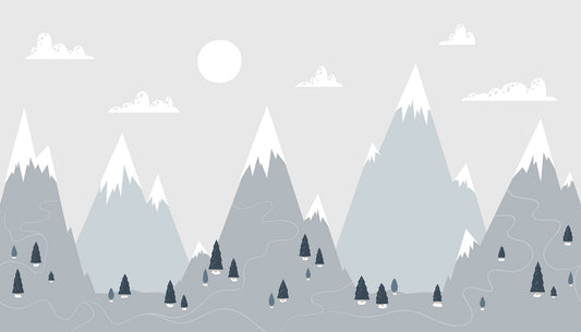 Modern Scandinavian Alpine Charm Murals