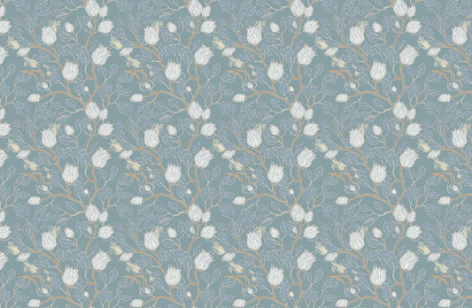 Misty Turquoise Elegance Wallpaper