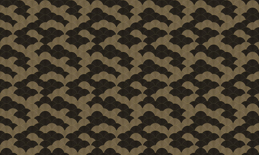 Black and Gold Coastal Whirlpool Wallpaper