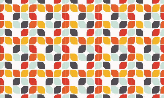 Vintage Geometric Mosaic Wallpaper