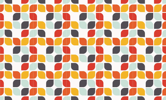 Vintage Geometric Mosaic Wallpaper
