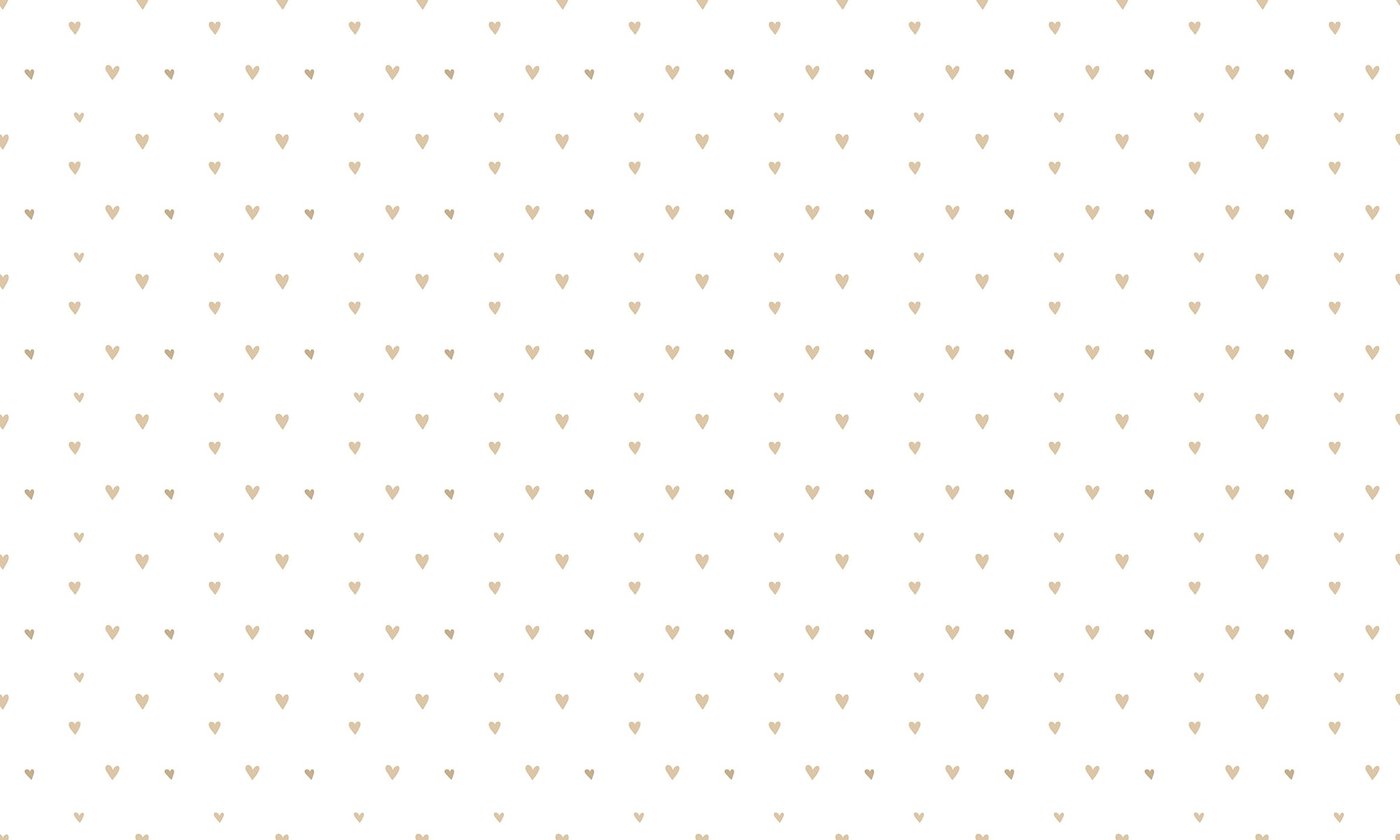Tender Beige Gold Hearts Wallpaper