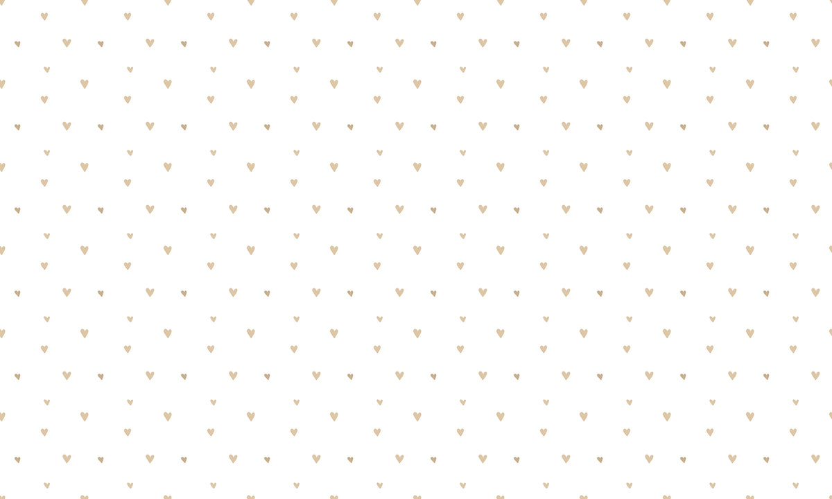 Tender Beige Gold Hearts Wallpaper in your room — zoomed