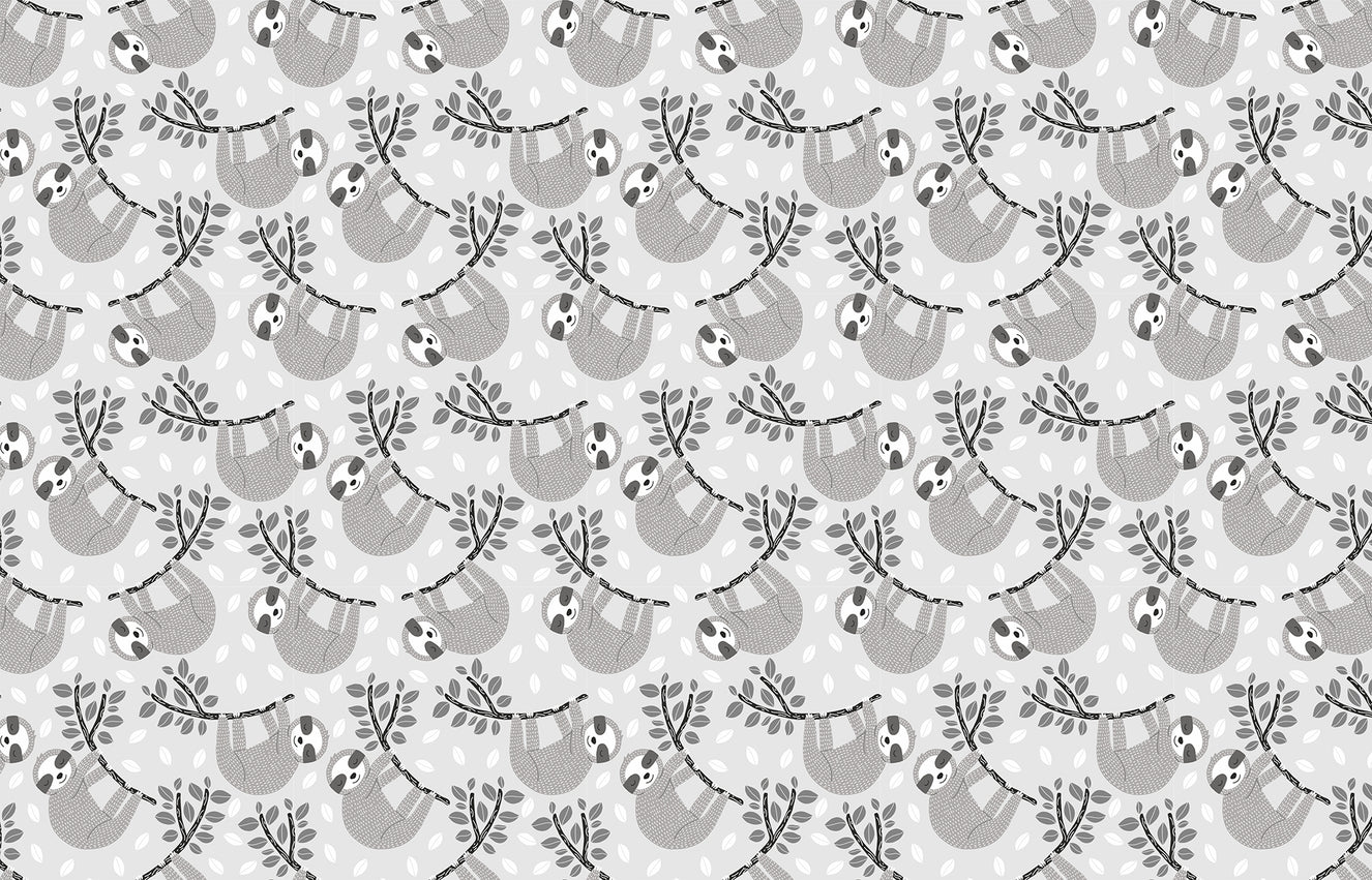 Leafy Branches of Restful Sloths Wallpaper