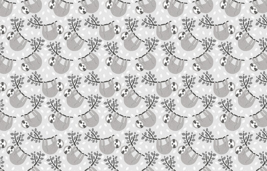 Leafy Branches of Restful Sloths Wallpaper