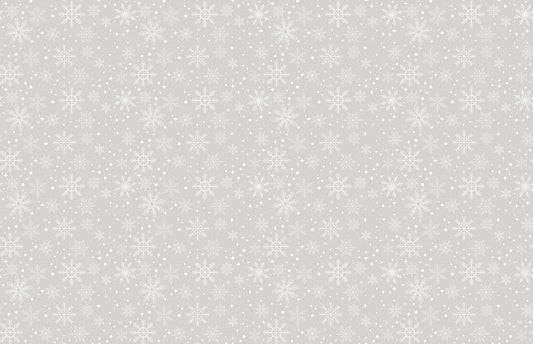Winter Magic Gray Snowflake Patterns Wallpaper