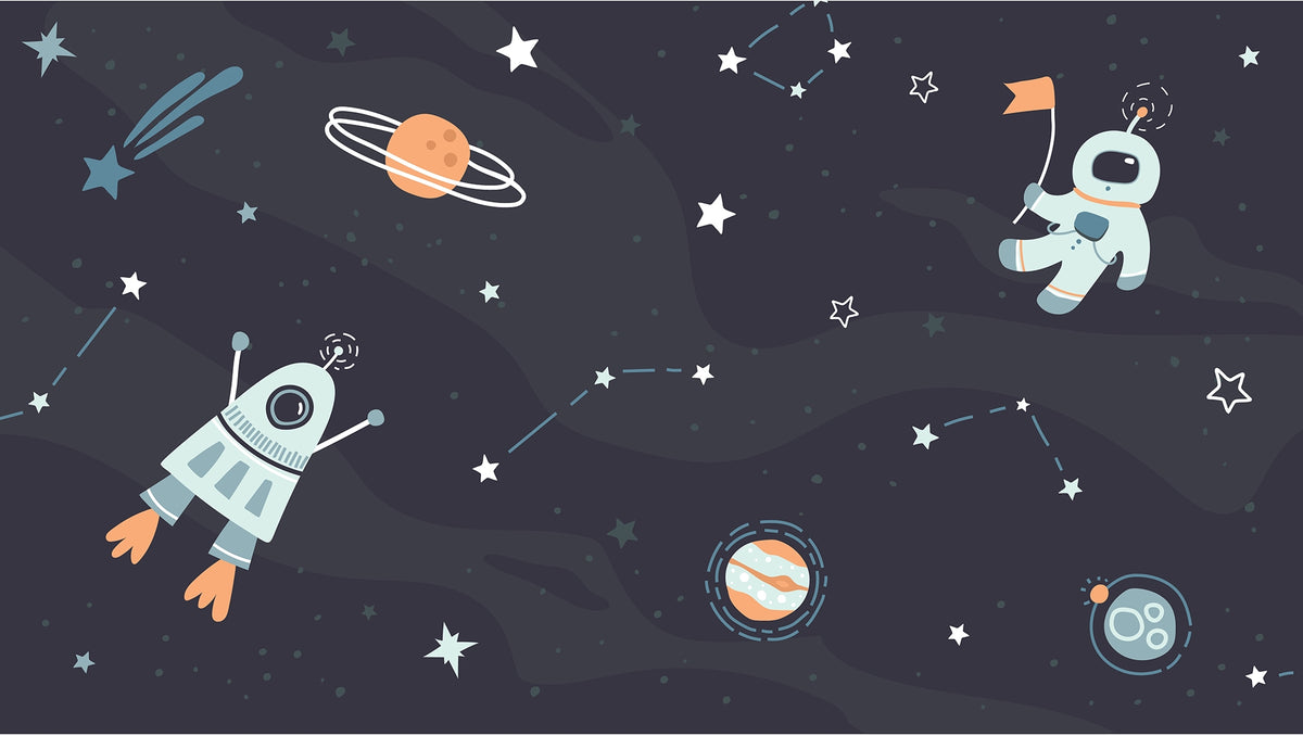 Kids Room Space Dream Wall Murals in your room — zoomed