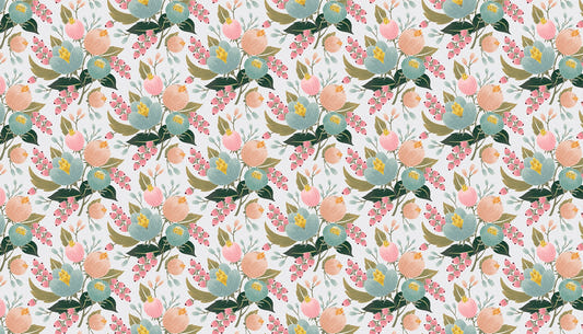 Repeated Flower Pattern Wallpaper for Walls