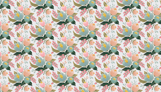 Repeated Flower Pattern Wallpaper for Walls