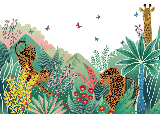Cartoon Safari Tales Wallpaper Murals