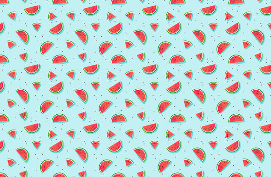 Watermelon Fruit Repeat Pattern Wallpaper