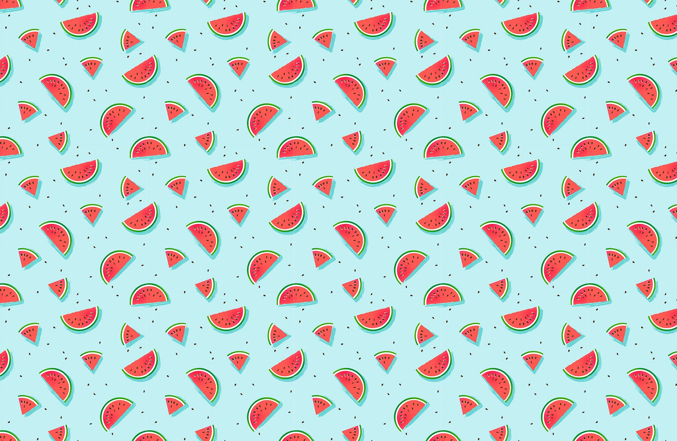 Watermelon Fruit Repeat Pattern Wallpaper