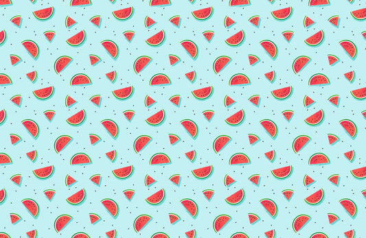 Watermelon Fruit Repeat Pattern Wallpaper