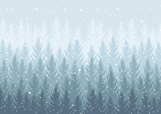 Removable Tropical Winter Forest Wallpaper