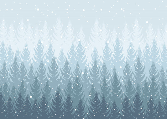 Removable Tropical Winter Forest Wallpaper