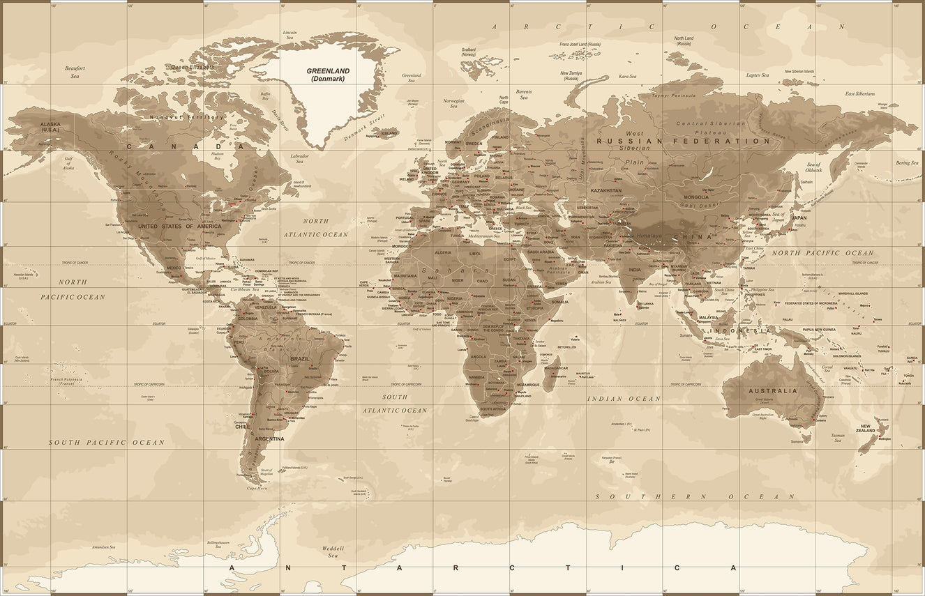 Antique Earth Explorer Wallpaper Mural