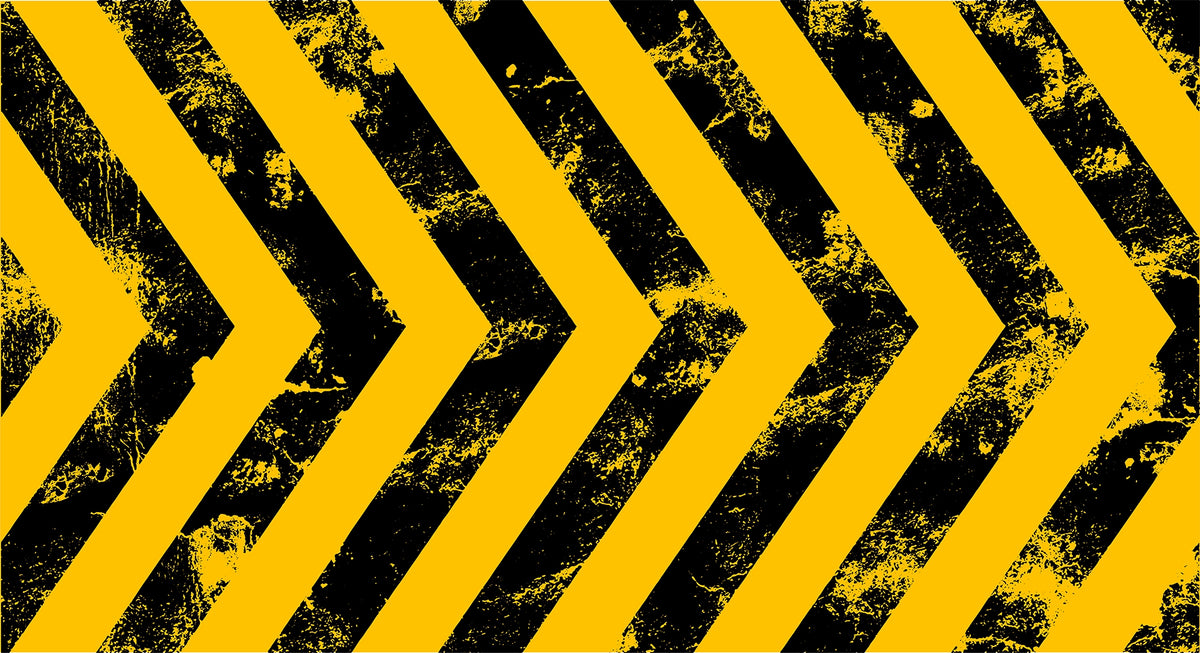 Black and Yellow Hazard Strips Wallpaper in your room