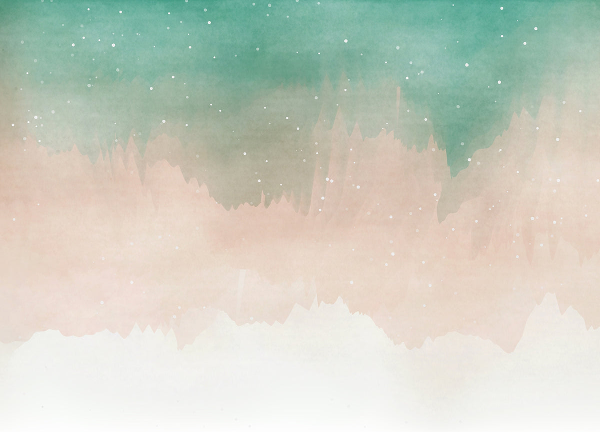 Watercolor Ombre Wallpaper Murals in your room — zoomed