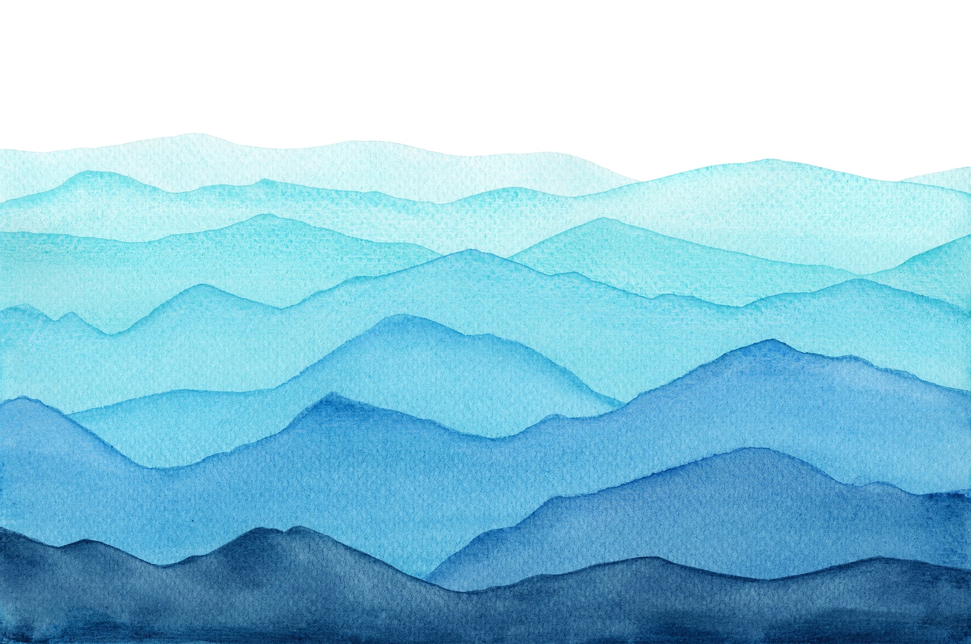 Abstract Blue Shade Watercolor Wall Murals