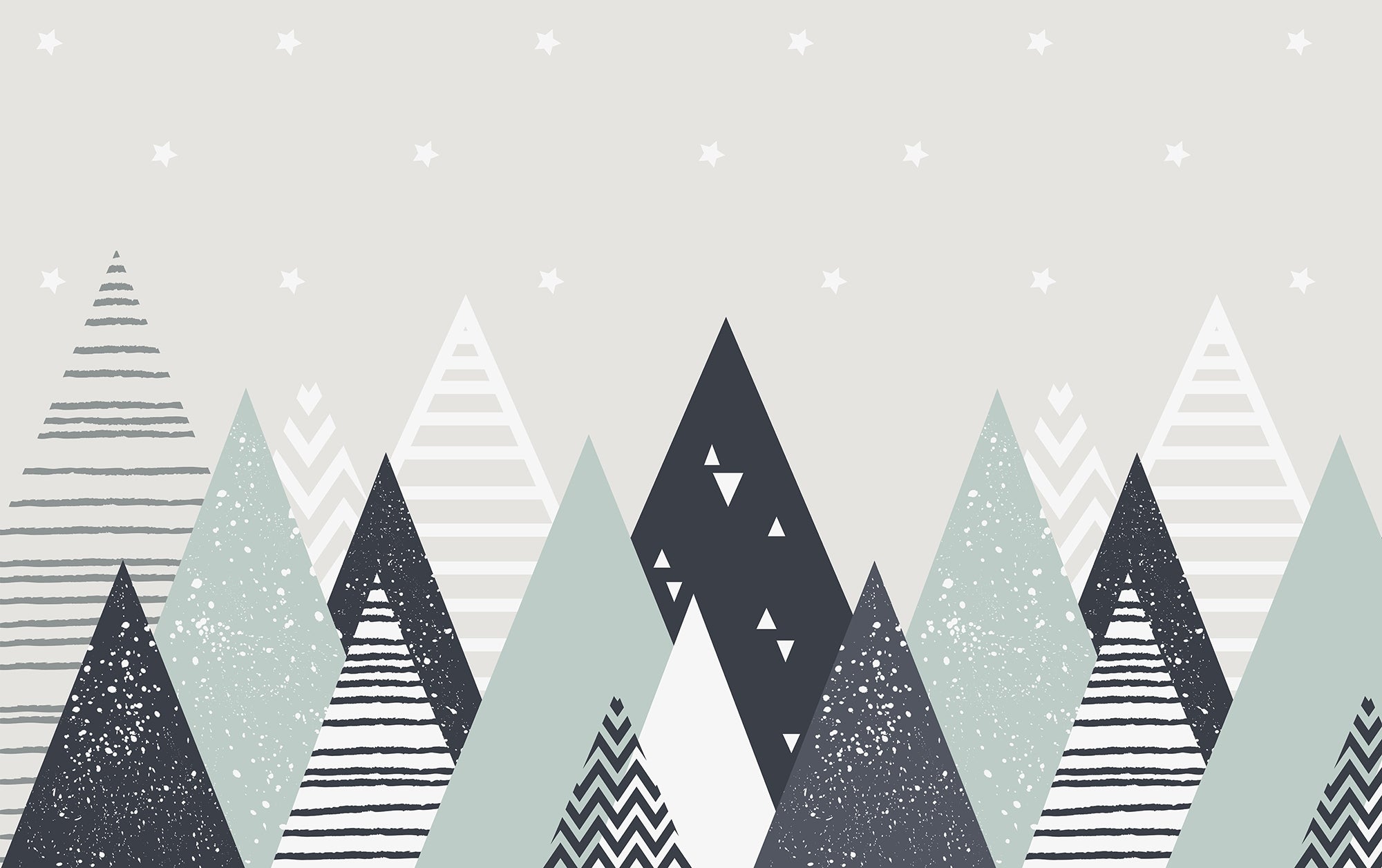 Peel & Stick Triangle Patterns Wallpaper Murals