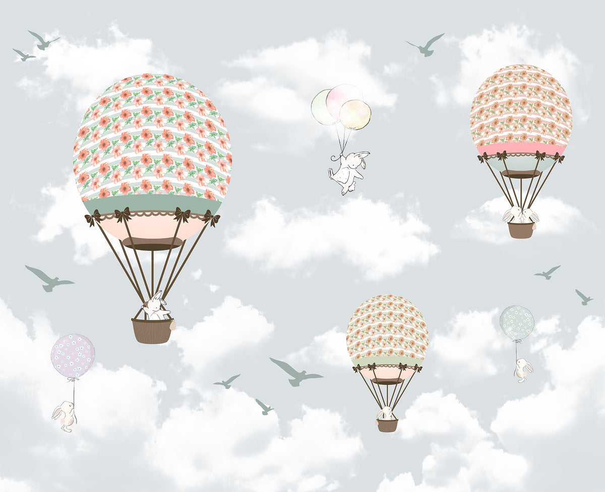 Ballooning Wildlife Wonderland Murals in your room — zoomed